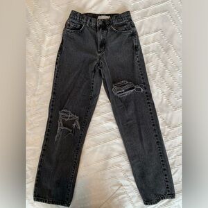 -GARAGE black straight leg jeans